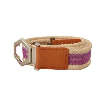 Hexagon Logo Multicolor Leather Fashion Belt 85 cm Women