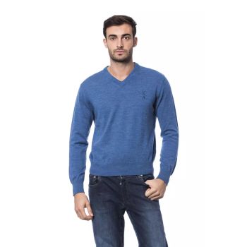 Embroidered Merino Wool Crew Neck Sweater 3XL Men