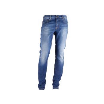 Dark Blue Regular Fit Jeans with Red Inner Bikkembergs Logo W30 US Men