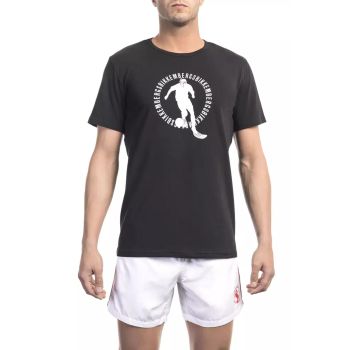 Front Print T-Shirt with Logo Detail L Men