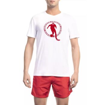 Graphic Print T-shirt with Back Logo 2XL Men