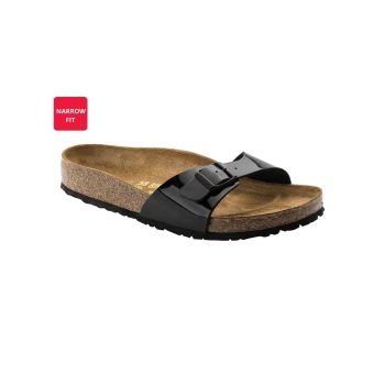 Narrow-Fit Cork Sandals with Buckle Strap - 40 EU