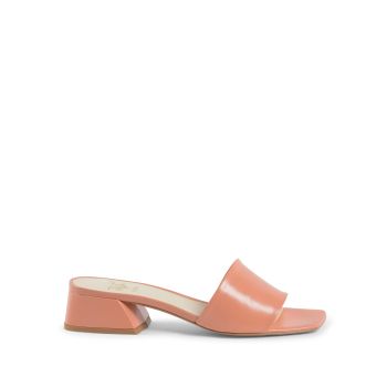 Leather Pink Sandals with 4cm Heel - 39 EU