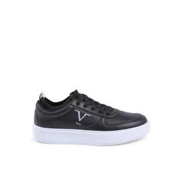 Synthetic Leather Sneaker with Rubber Sole - 39 EU