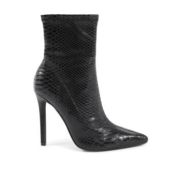 Synthetic Leather Ankle Boots with High Heels - 36 EU