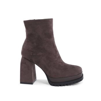 Fabric Ankle Boot with 10cm Heel - 37 EU