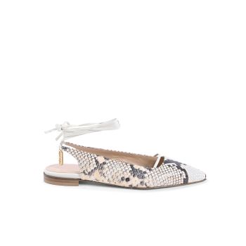 Pointed Toe Python Slingback - 36 EU