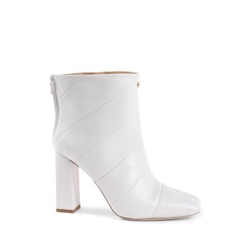 Quilted Leather Ankle Boots with Zip Closure - 37 EU