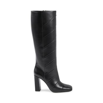 Quilted Leather High Boots - 37 EU