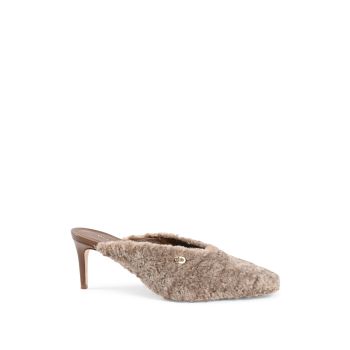 Plush Textured Mules with 5cm Heels - 37 EU