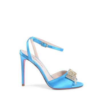 Satin Crystal Bow Sandal - 37 EU