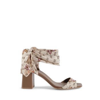 Silk Heeled Sandal - 35 EU