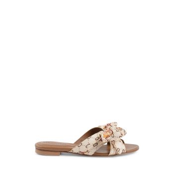 Printed Bow Silk Mule - 36 EU