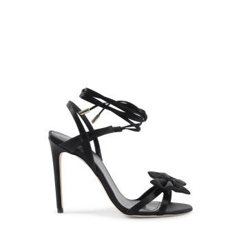 Satin Ankle-Lace Bow Sandal - 37 EU