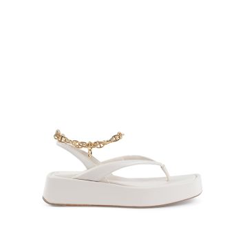 Gold Chain Wedge Sandals - 35 EU