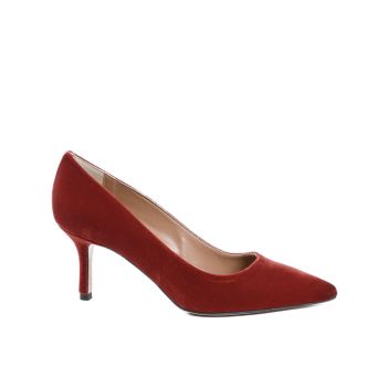 Velvet Block Heel Pump - 37 EU