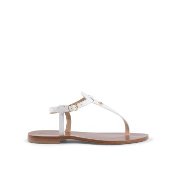 Leather Low Heel Sandals - 37 EU