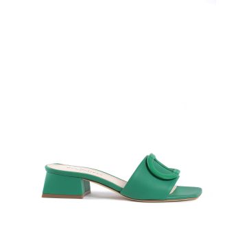 Leather Logo Mule Sandals - 38 EU