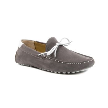 Hand-Stitched Suede Loafers with Rubber Soles - 43 EU