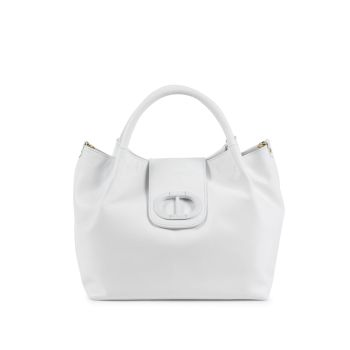 Soft Leather Tote Bag - One Size