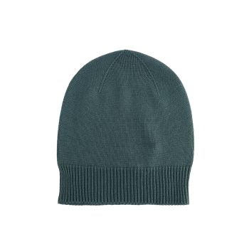 Crown of Edinburgh Cashmere Women's Cashmere Womens Cuffed Beanie in Green - One Size