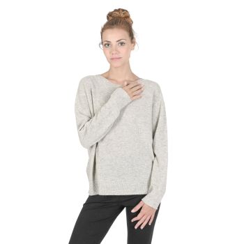 Oversize Boat Neck Cashmere Sweater - XL