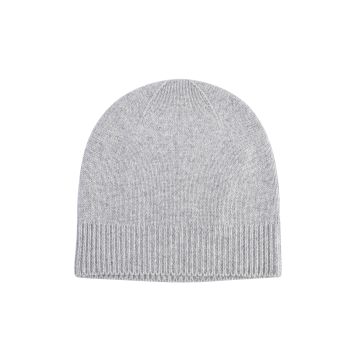 Crown of Edinburgh Cashmere Women's Luxury Cashmere Womens Beanie Hat in Grigio Perla - One Size