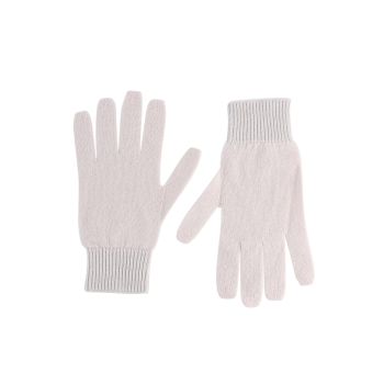 Crown of Edinburgh Cashmere Women's Cashmere Womens Short Gloves in Biscotto - M