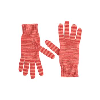 Crown of Edinburgh Cashmere Women's Luxury Cashmere Womens Short Gloves - COE 001 in Orange - M