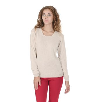 Cashmere Womens Square Neck Sweater - 42 EU