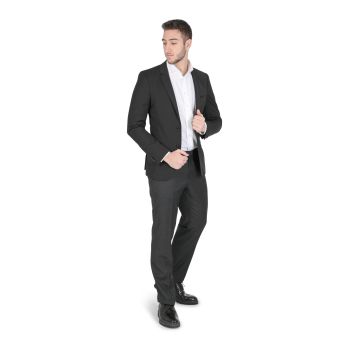 Hugo Boss Men's Black Wool Blend Jacket in Black - 106 cm