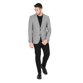 Hugo Boss Men's Grey Wool Blend Jacket in Grey - 52 EU