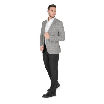 Hugo Boss Men's Virgin Wool Blend Jacket in Grey - 50 EU