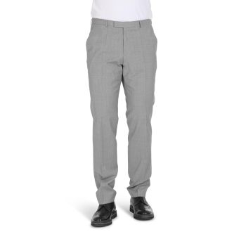 Hugo Boss Men's Grey Wool Blend Trousers in Grey - 52 EU