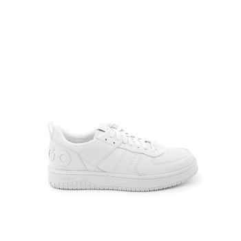 Hugo Boss Men's Calfskin Rubber Sole Sneakers in White - 39 EU