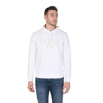 Hugo Boss Men's Cotton Blend Hugo Boss Sweatshirt in White - L