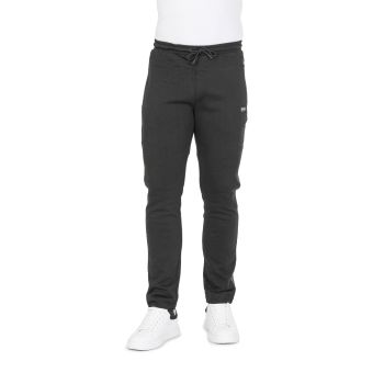 Hugo Boss Men's Black Cotton Blend Pants with Stretch in Black - S