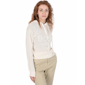 Hugo Boss Women's Cotton and Silk Womens Sweater in White - S