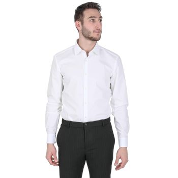 Hugo Boss Men's Cotton Mens Shirt in White - 41 EU