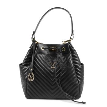 V Italia by Versace 1969 abbigliamento sportivo srl Women's Leather Black Satchel Bag in Black - One Size