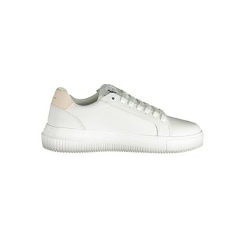 Calvin Klein Women's White Polyester Sneaker - 36 EU