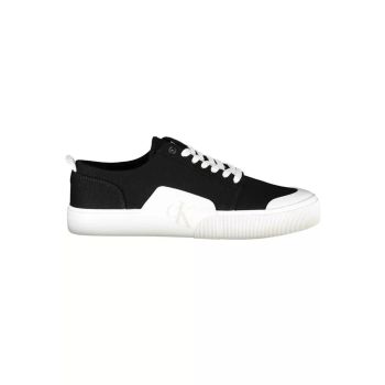 Calvin Klein Men's Black Cotton Sneaker - 43 EU