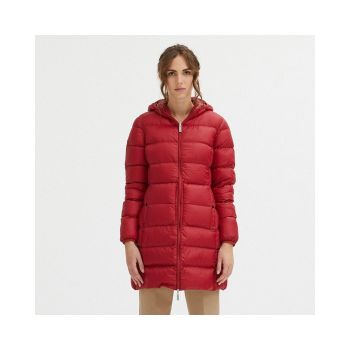 Reversible Centogrammi Long Jacket - Red and Shiny Reversible Design M Women