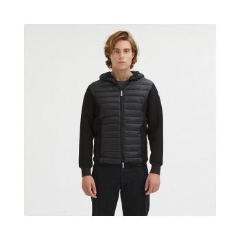 Centogrammi Black Padded Jacket with Front Zip Closure L Men