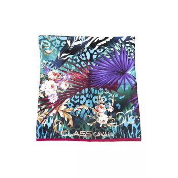 Foulard Logo with Floral Fantasy - Multicolor One Size Women