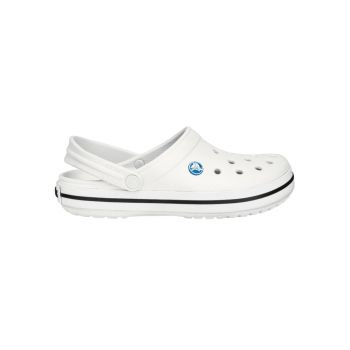 White Clog Sandals with Heel Straps and Ventilation Ports - 13 US