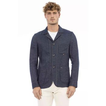 Fabric Jacket with Detachable Braces and Button Closure 52 IT Men