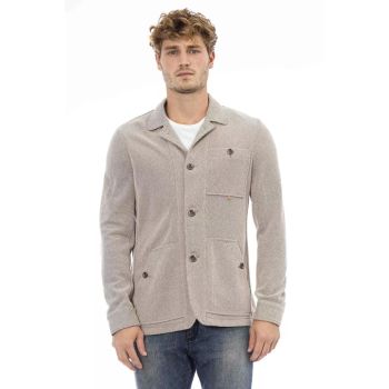 Button Closure Fabric Jacket with Front Pockets 48 IT Men