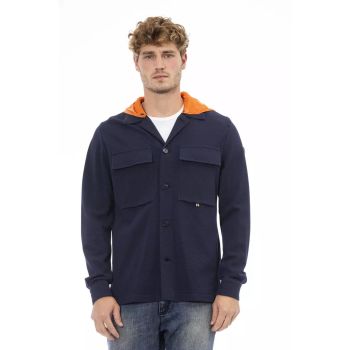 Hooded Waterproof Shirt with Button Closure and Front Pockets 48 IT Men