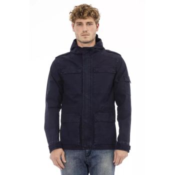 Convertible Hooded Jacket with Zip Closure and Front Pockets 48 IT Men